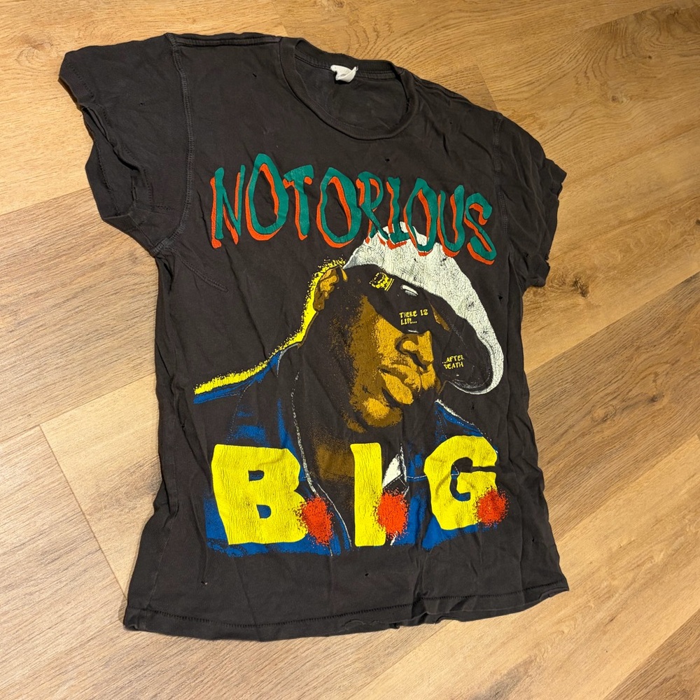 Madeworn Vintage Distressed Notorious‎ B.I.G. Graphic Tee sz XS